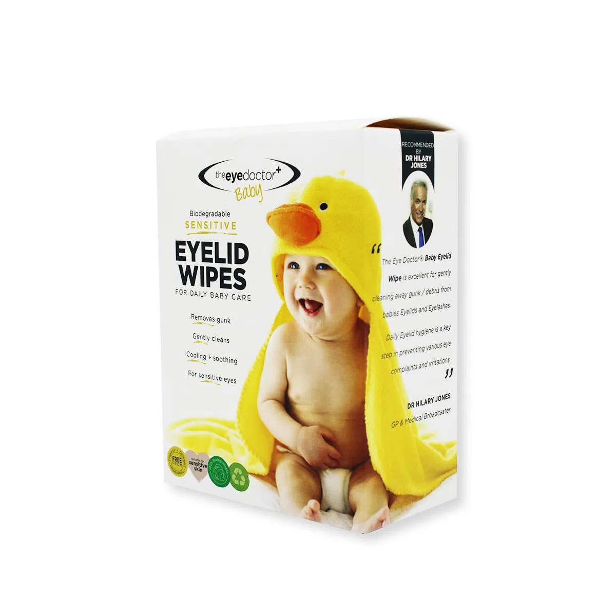 The Eye Doctor Toallitas Sensibles Para Los Ojos Bebé - 40 Toallitas Estériles Para Los Párpados Ideal Cuidado Diario Del Bebé - Sin Conservantes, Detergentes Ni Fragancias - Selladas Individualmente