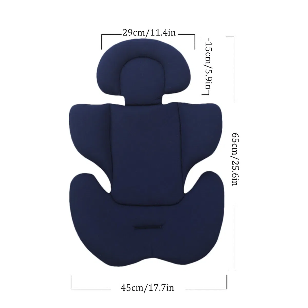 Reductor de asiento de coche de bebé, cojín de inserción de asiento de coche de bebé, almohadilla de apoyo corporal 2 en 1, reductor de asiento de bebé suave, acolchado de doble cara, para cochecitos