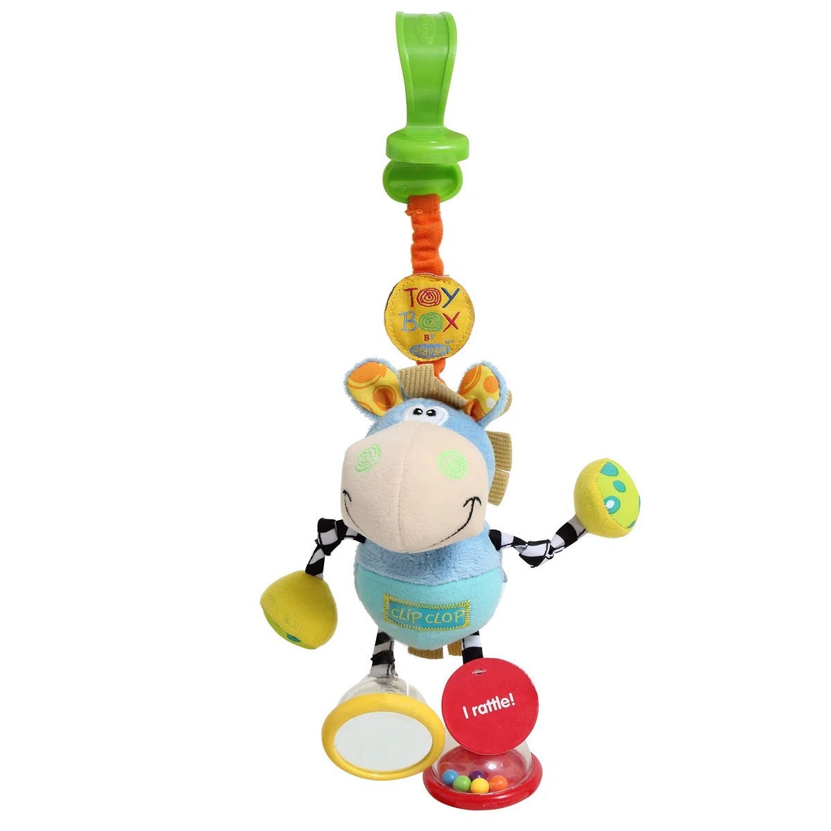 Juguetes Suaves para bebés con Forma de Caballo Azul Claro de Playgro | Sonajeros y Juguetes para la dentición Divertidos para recién Nacidos, bebés y niños pequeños a Partir de 0 Meses