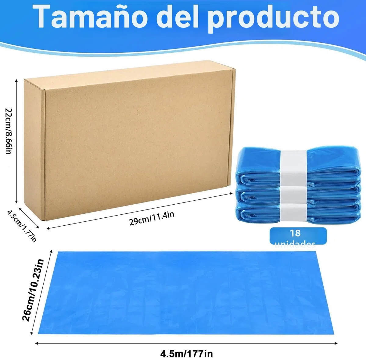 Recambios compatible con todos contenedores de pañales -18 PCS espesadas para Tommee Tippee & Foppapedretti &Litter Locker II & LitterLocker Fashion &Angelcare Dress Up XL