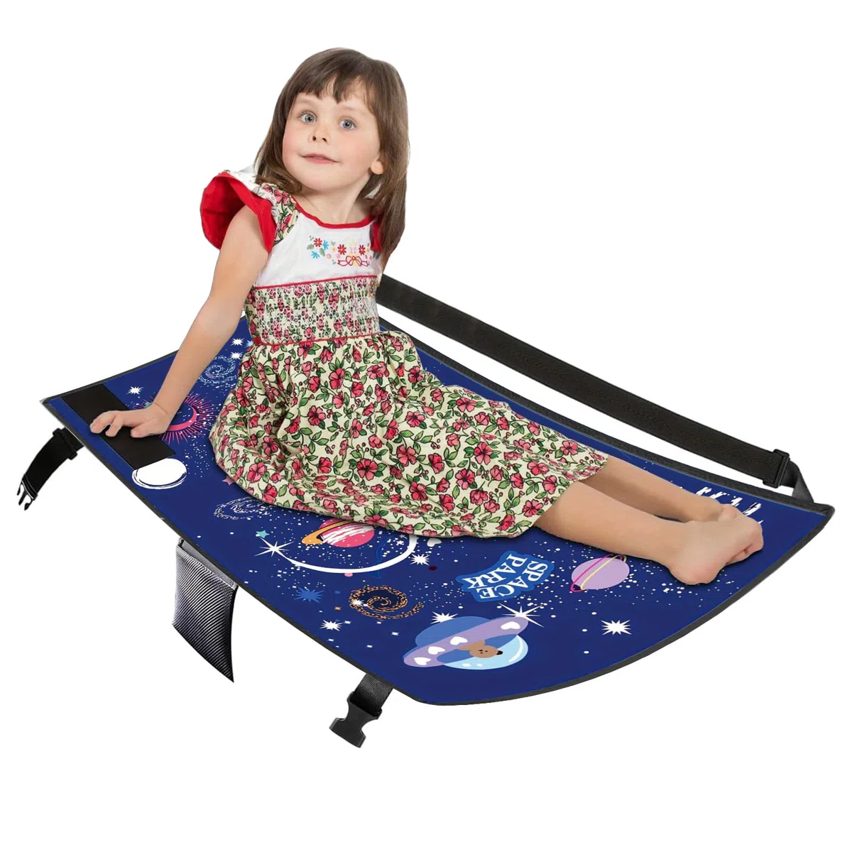 Dokeno Reposapiés de Avión para Niños, Extensor Asientos Avione, 77 x 44 cm, Reposapies Viaje Niños, Ligero, Portátil, Plegable, Cama de Viaje para Bebe Avion, Accesorios de Viaje en Avión
