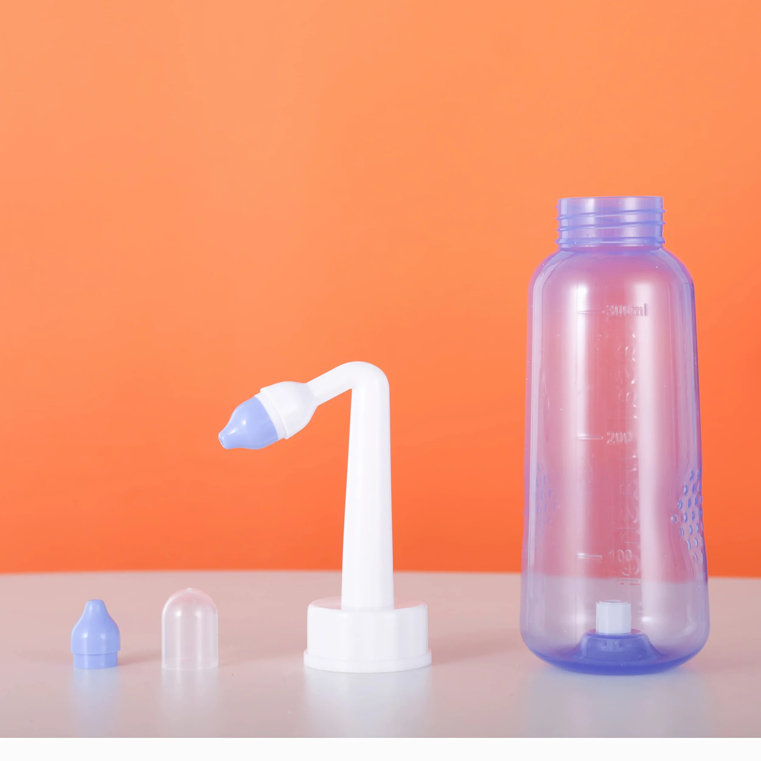 CROING 𝗟𝗮𝘃𝗮𝗱𝗼 𝗡𝗮𝘀𝗮𝗹 Botella de 300 ml + 40 Paquetes de Sal - Neti Pot, Lavado Nasal - Yoga Nasal - Nariz Limpiador