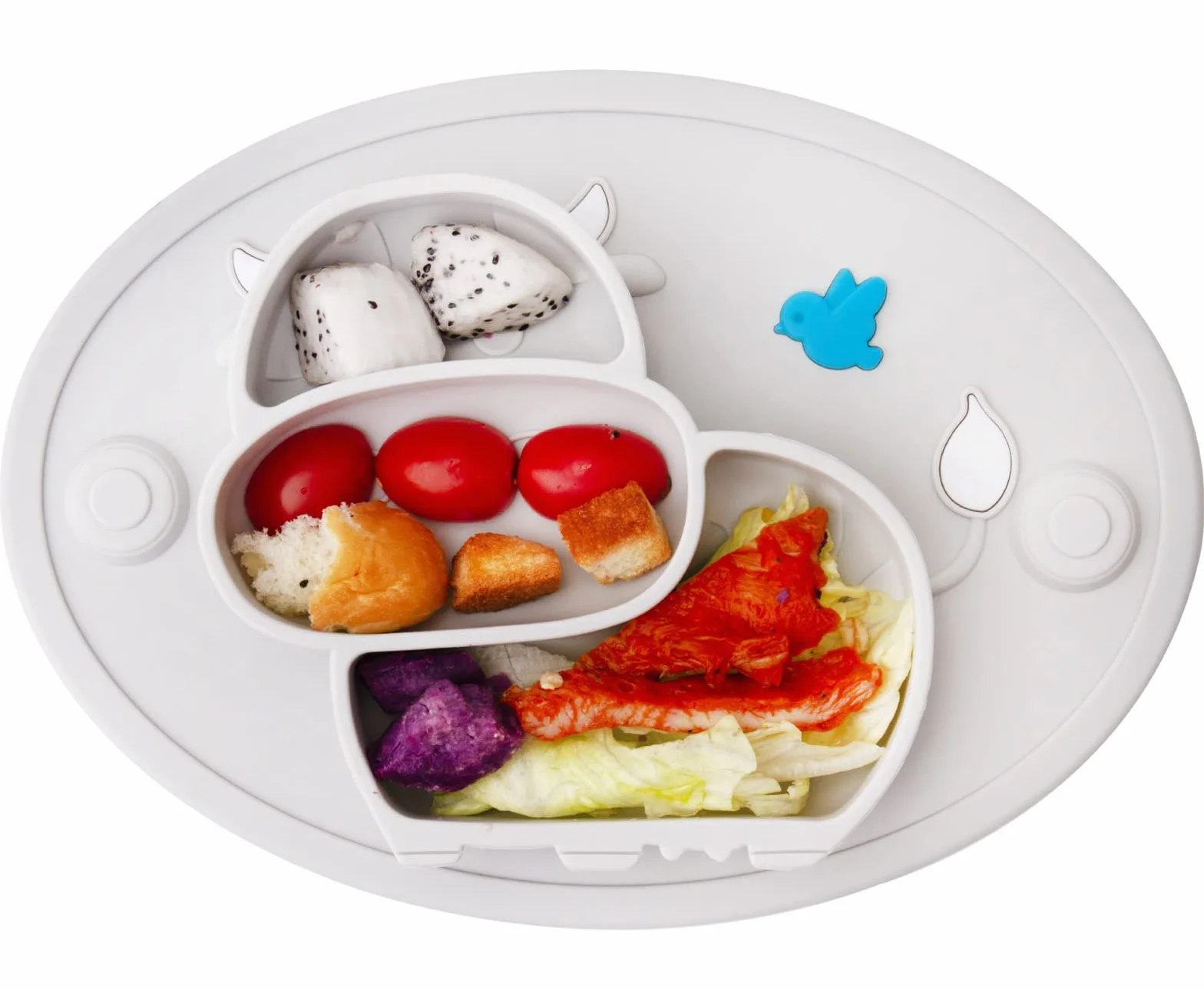 Mantel individual de silicona para bebés, placa de alimentación antideslizante para niños pequeños Bebés Niños con fuerte succión Se adapta a la mayoría Bandejas para Tronas