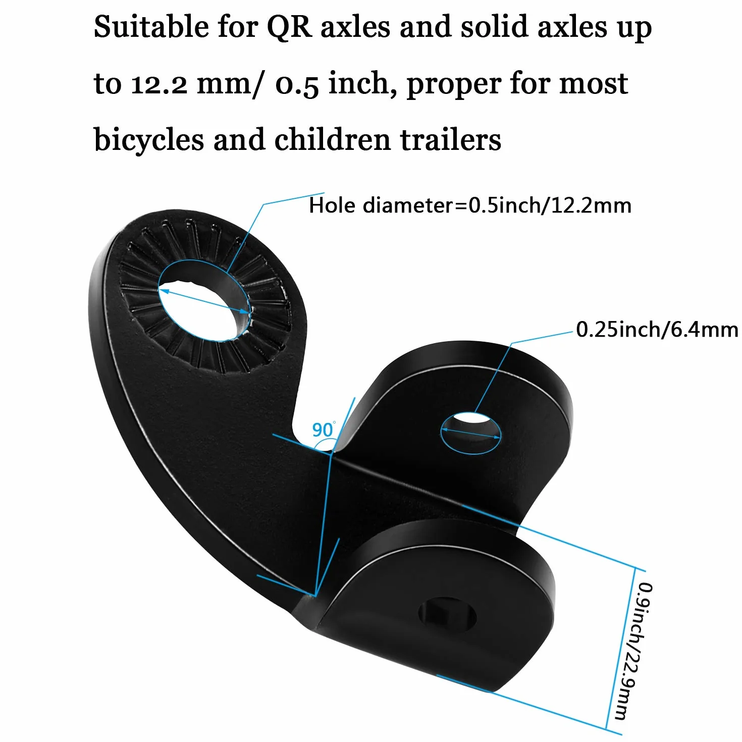 Boao 2 Juegos de adaptadores de acoplador de Enganche de Remolque de Bicicleta, Conector de Repuesto en ángulo Compatible con Enganche de remolques Burley