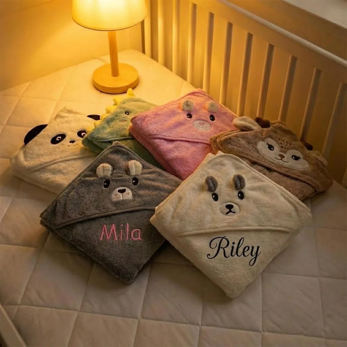 Toalla personalizada con capucha para bebé, regalo para recién nacido, toalla con capucha de algodón puro para baby shower, toalla de piscina para niños (105 x 105 cm)