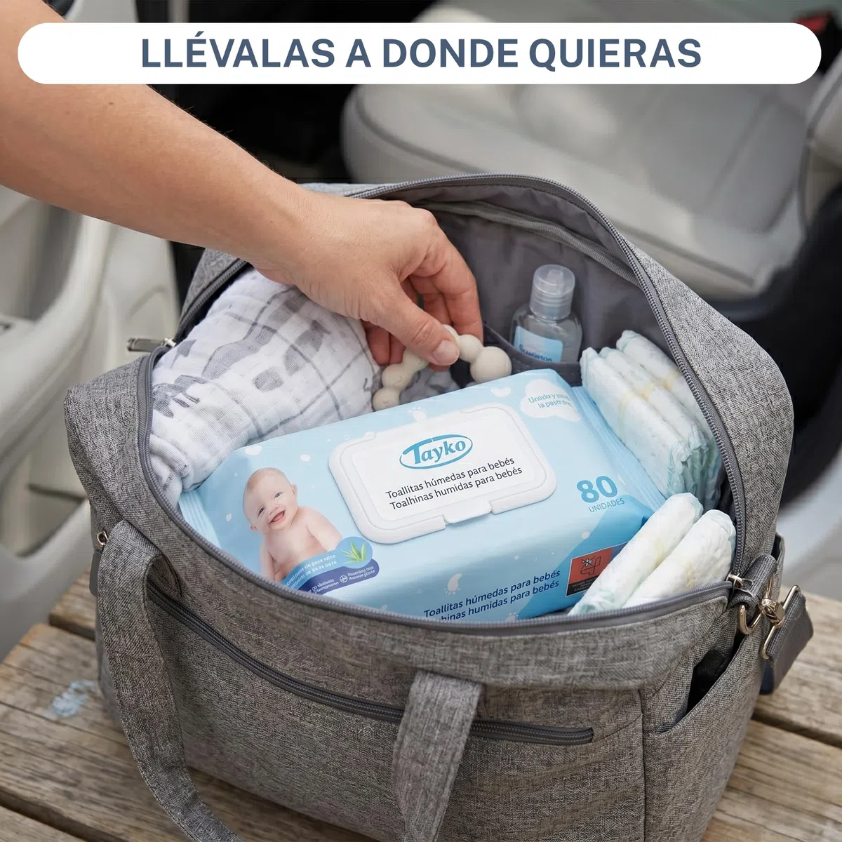 Tayko Toallitas ultrasuaves, 480 Toallitas para Bebé con Aloe Vera e Hipoalergénicas, Sin Alcohol y con Tapa Rígida, Toallitas Húmedas para Piel Sensible (6 paquetes de 80 unidades)
