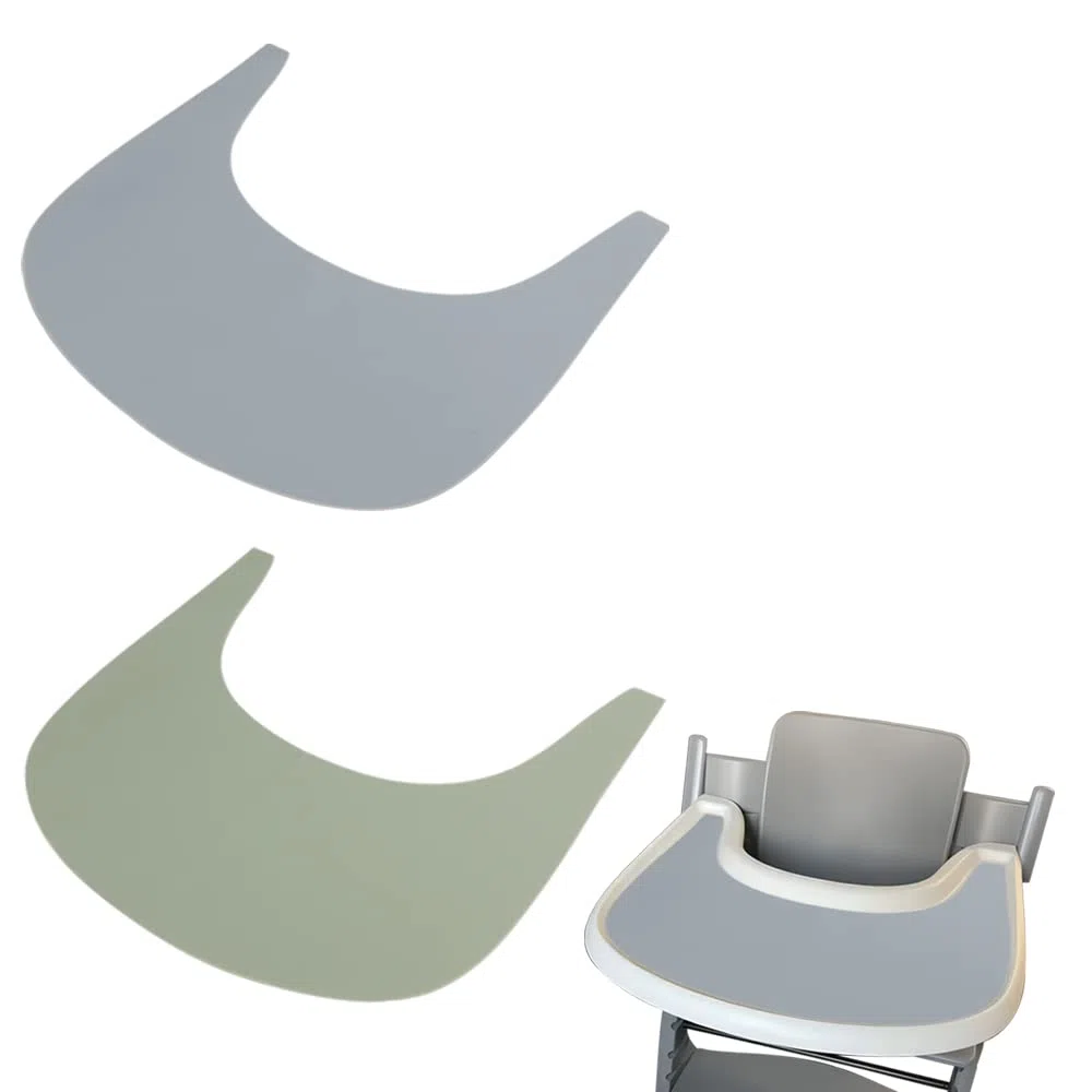 2 manteles Individuales de Silicona para Silla Alta Stokke Tripp Trapp, Bandeja para Silla Alta de bebé, manteles Individuales para Alimentos para bebés, niños pequeños