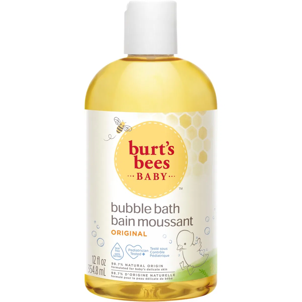 Burt's Bees gramosel de baño y baño de burbujas para bebés, suave para el cuidado diario, sin lágramosrimas y probado por pediatras, 354.8 milímetro