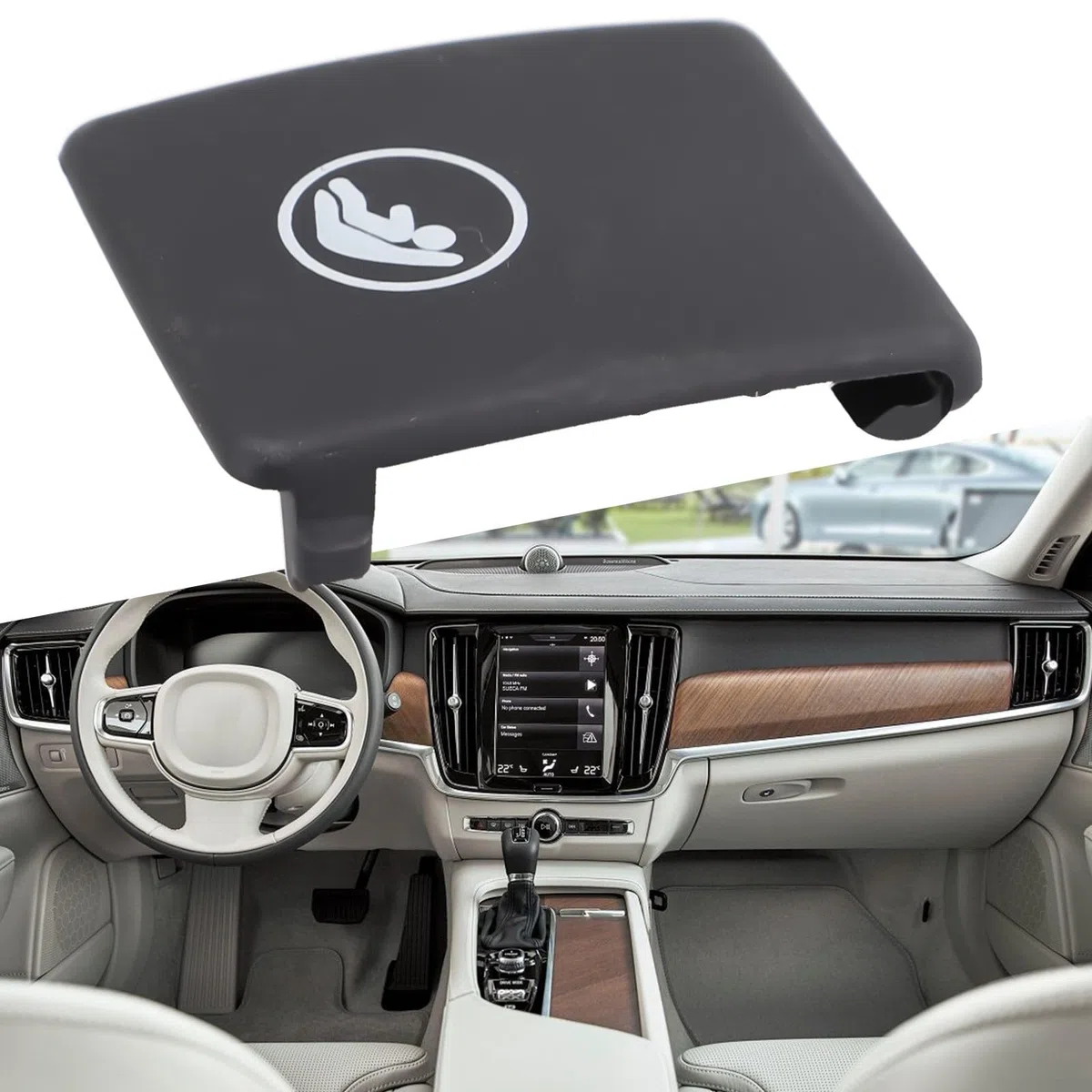 Elegante y funcional asiento infantil Isofix Mount Cover diseñado específicamente para vehículos Volvo seleccionados