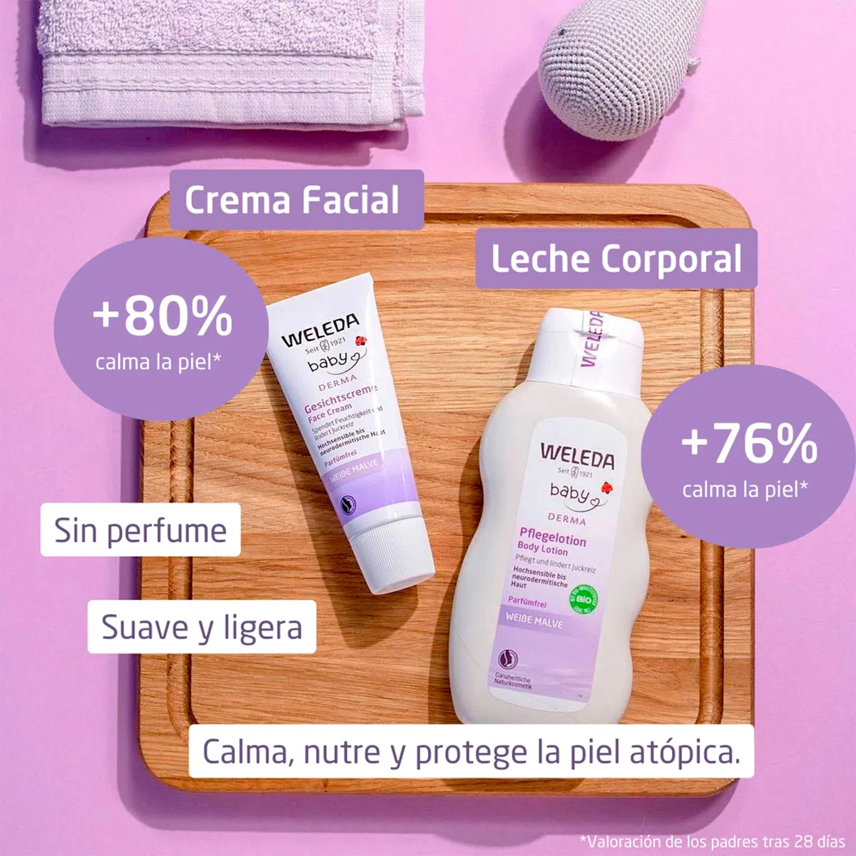 Weleda – Leche Corporal de Malva Blanca, Hidrata Intensamente la Piel Descamada, Calma el Picor, con Pensamiento Silvestre y Malva Blanca, Piel Hipersensible y Atópica Vegana – 200 ml