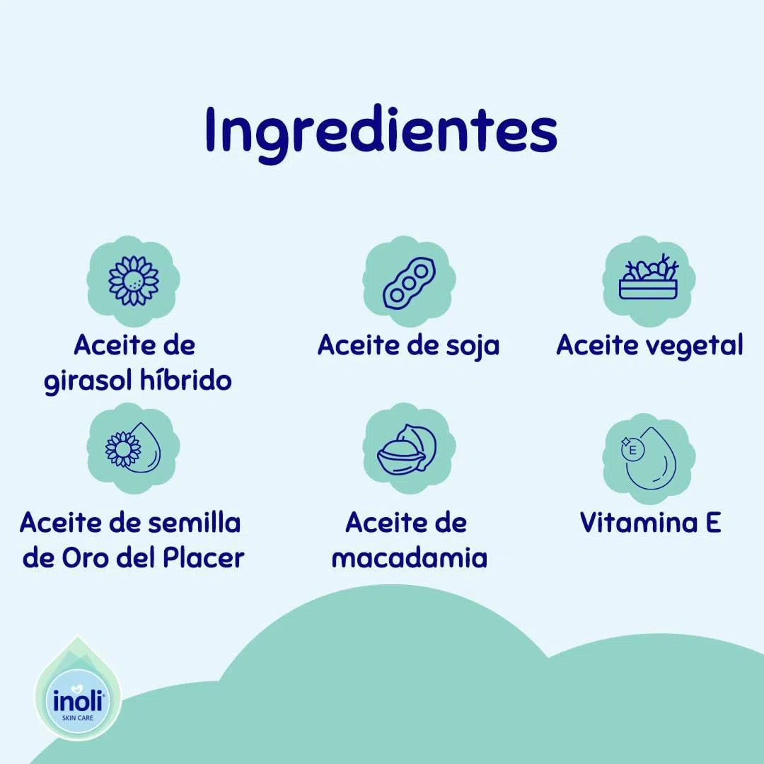 Aceite de Baño para Bebés | pH Neutro para la Piel | Aceite de Baño con 6 Aceites Naturales | Soja, Girasol, Macadamia, Camelina, Aceite Vegetal & Vitamina E | 100 ml