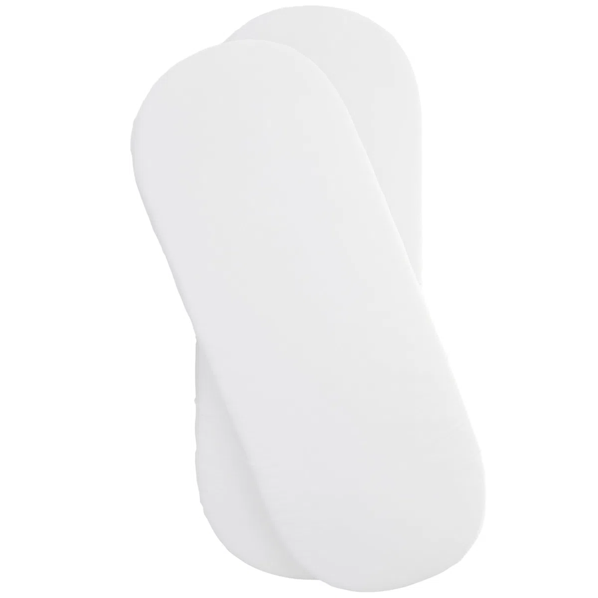 Sábanas ajustables Clair de Lune extra suaves para cunas y cunas, doble - 30 x 74cm Blanco