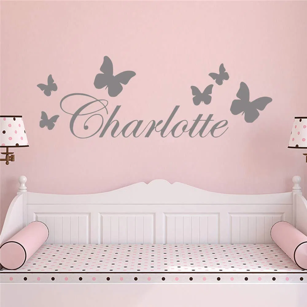 Pegatina De Pared De Gran Formato Con Nombre Personalizado Aplique De Arte De Vinilo Para Habitación De Bebés Y Niños Mural De Nombre De Pegatina (M 20cm X 56cm)
