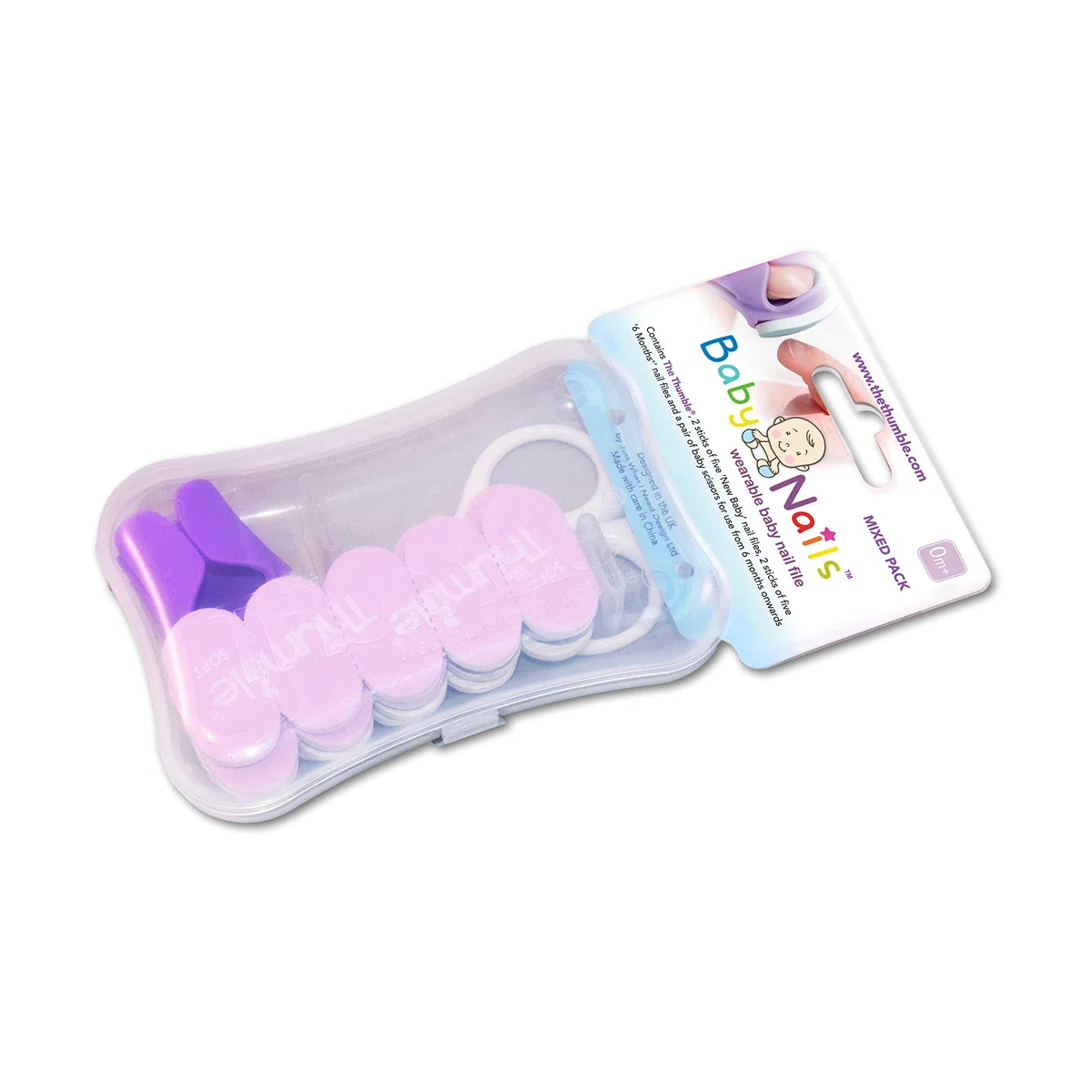 Baby Nails Set Limas De Uñas Mixto (20 Unid) + Tijeras 15 gr, rosa (BUMPER-PACK)
