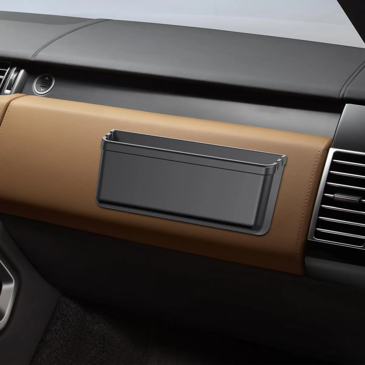 de almacenamiento lateral para puerta de coche - Organizador automático adhesivo, soporte compacto para monedas y objetos pequeños, diseño fácil de montar, interior resistente | Access