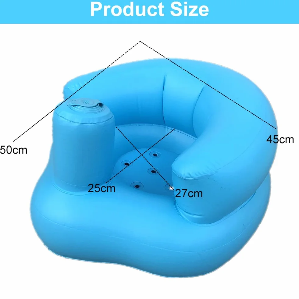 Asiento Inflable para Bebés,Silla de Baño Hinchable para Recién Nacidos,Asiento Portátil Inflable para Bebé con Bomba de Aire Incorporada,Silla para Bebés y Niños Pequeños,para Viajes,Camping