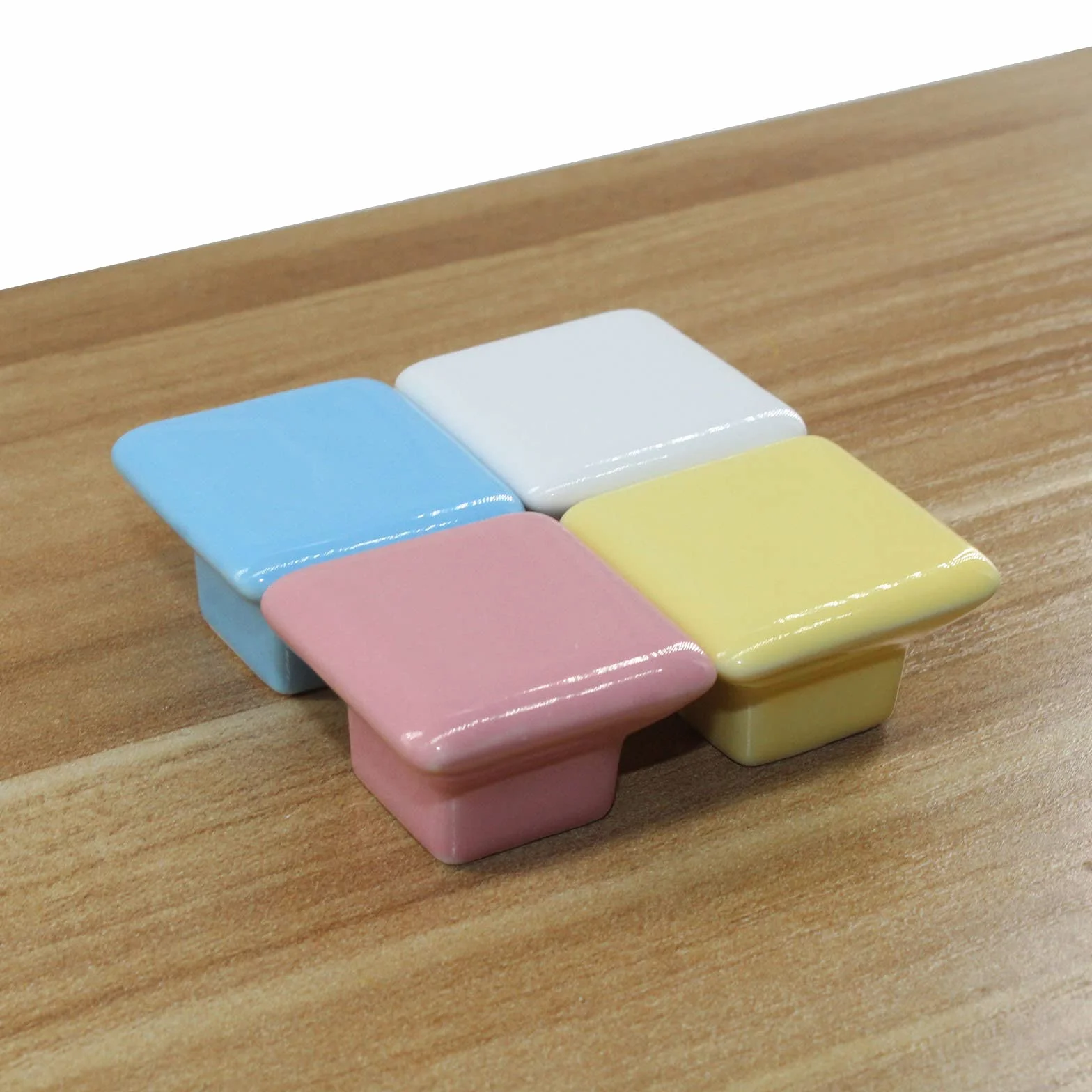Pomos de cerámica blanca para puerta de armario para habitación infantil (8 piezas)