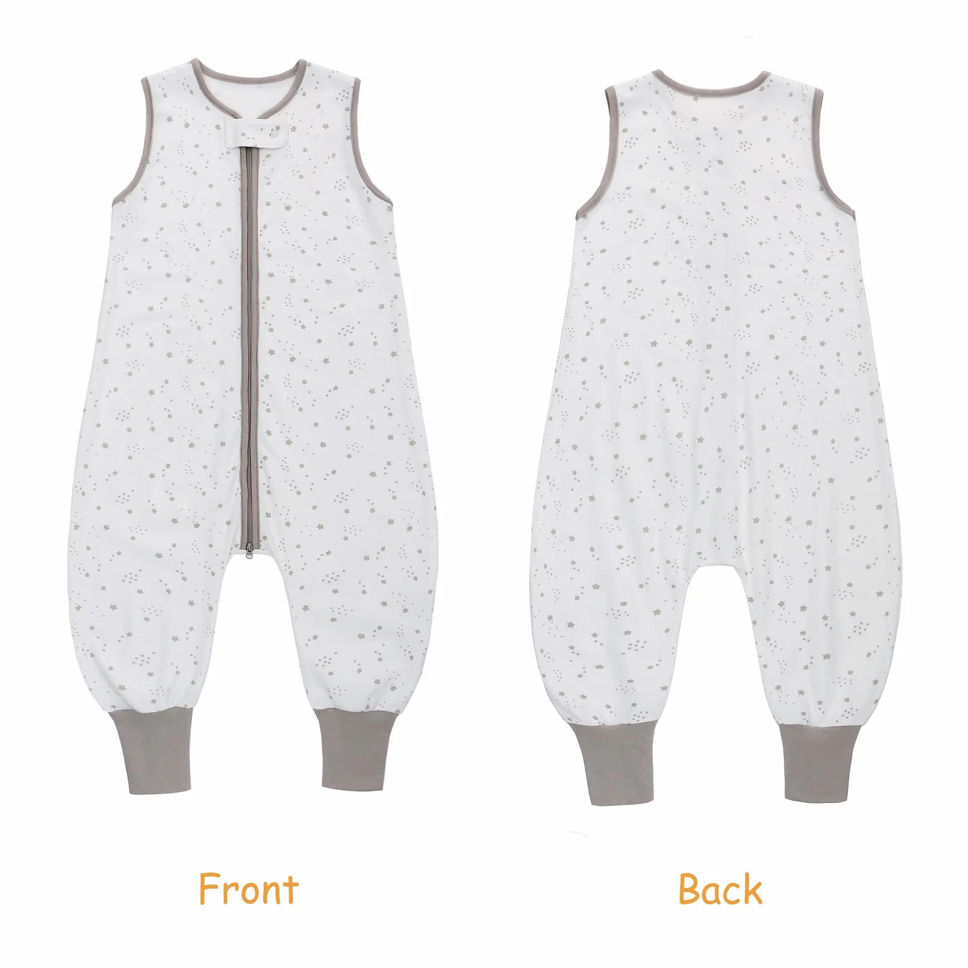 Miracle Baby Saco de dormir para bebé, 0.5 Tog, Saco de dormir de verano con pies sin mangas para niña, niño, turbina 100% algodón
