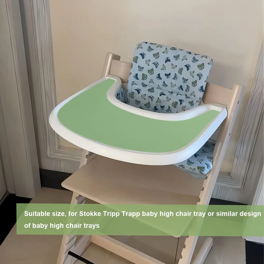 2 manteles Individuales de Silicona para Silla Alta Stokke Tripp Trapp, Bandeja para Silla Alta de bebé, manteles Individuales para Alimentos para bebés, niños pequeños