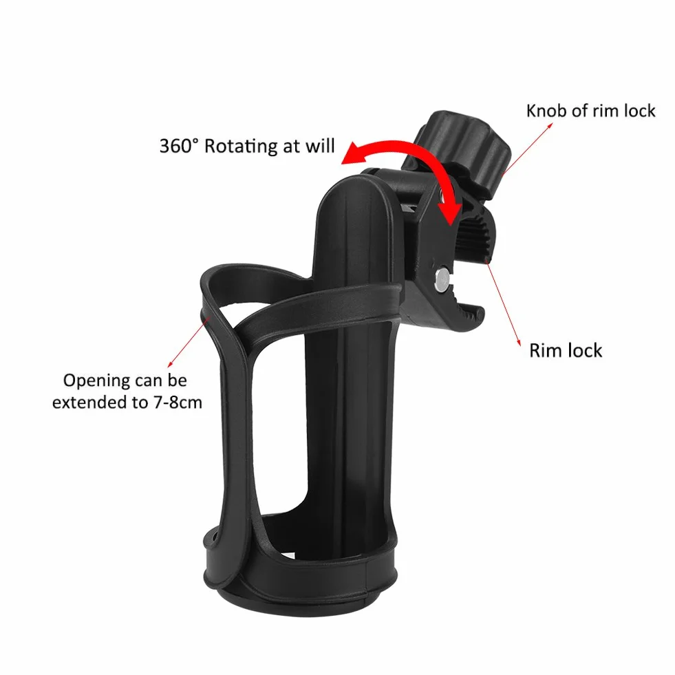 Fdit Porta Botellas Silla Ruedas Portabidon De Agua Para Bebé Carritos Aluminio Portabotellas Universales Para Portabebidas Silla De Ruedas Portavasos Universal Con 360 Grados Rotación