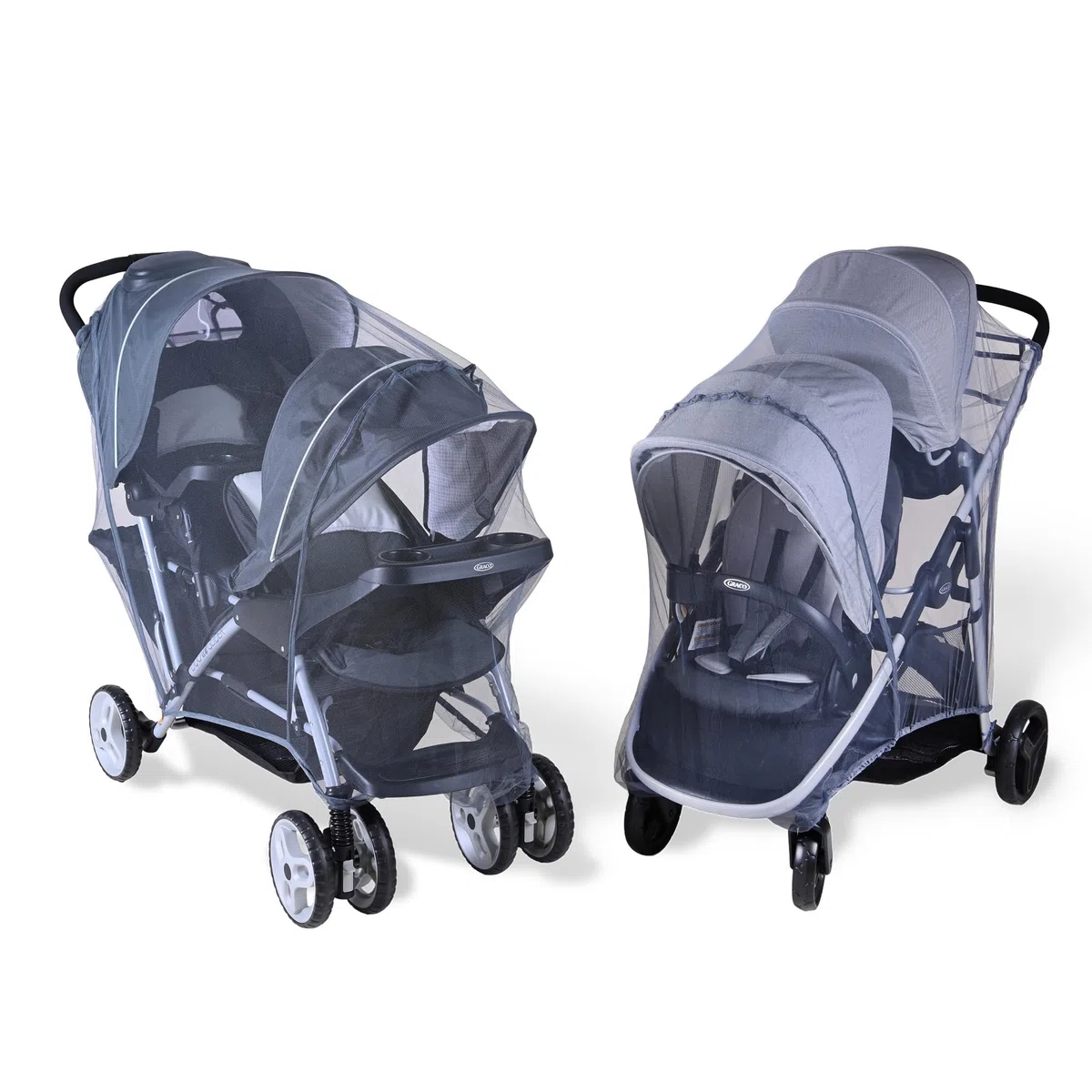 Mosquitera para cochecito XXL – Mosquitera y mosquitera para carritos hermanos y cochecitos grandes – Universal – Mosquitera – Elástico con bolsa