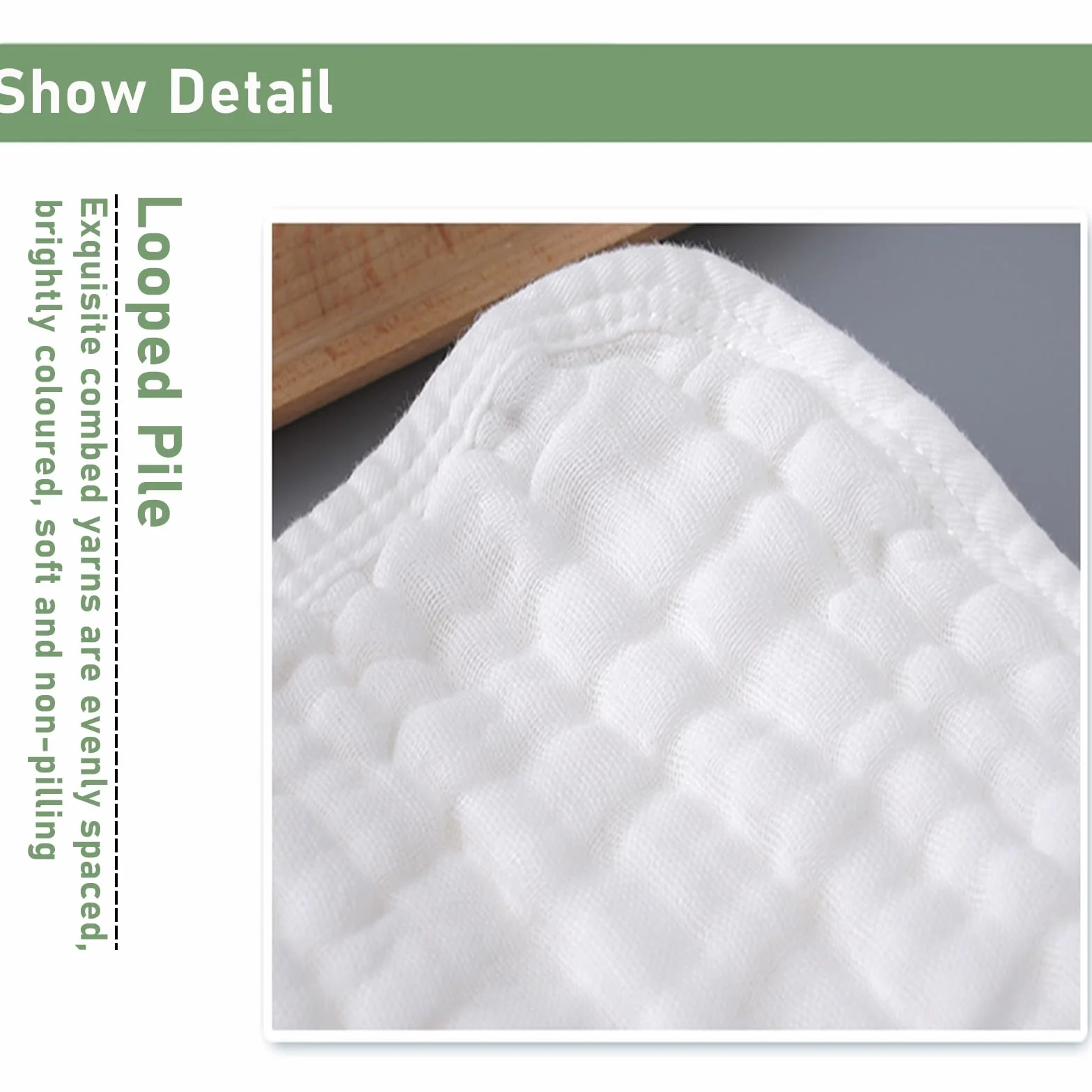 Yolistar 6 Pack Muselinas Bebe Algodon 25x50 cm, Gasas para Bebes Nacidos, 6 Capas Espesadas Super Absorbentes, Toallitas Reutilizables y Lavables, Suaves para Recien Nacido Niñas Niños, Blanco