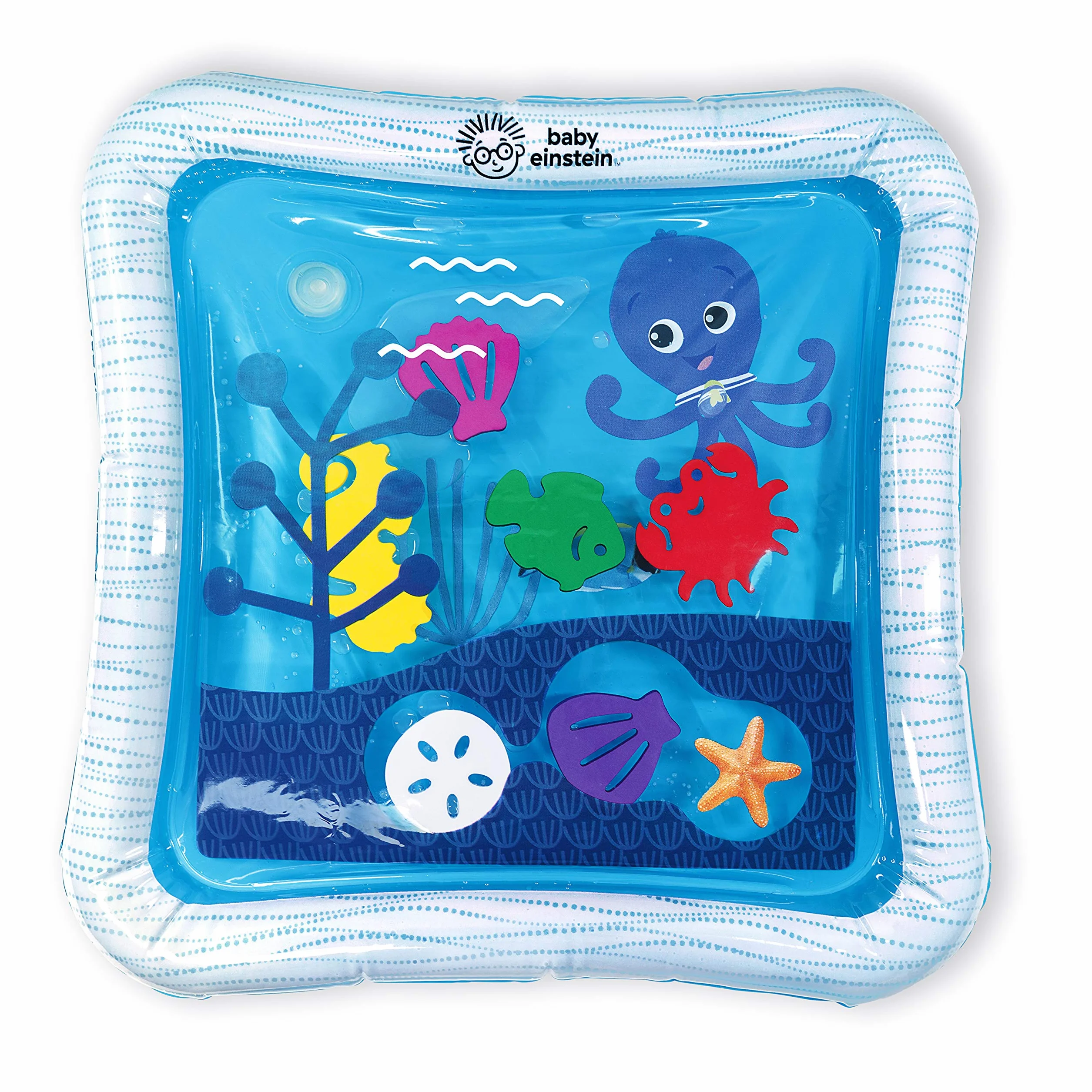 Baby Einstein, Alfombra de Juegos Inflable con Agua Ocean of Discovery, Gimnasio de Actividades con 6 animales flotantes, exploración sensorial, fácil de limpiar, 6 meses, 1 Stück (1er Pack)