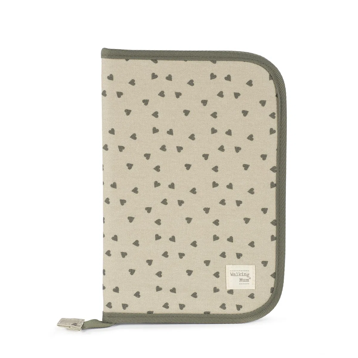 Walking Mum - Portadocumentos Corazones Poppy Musgo