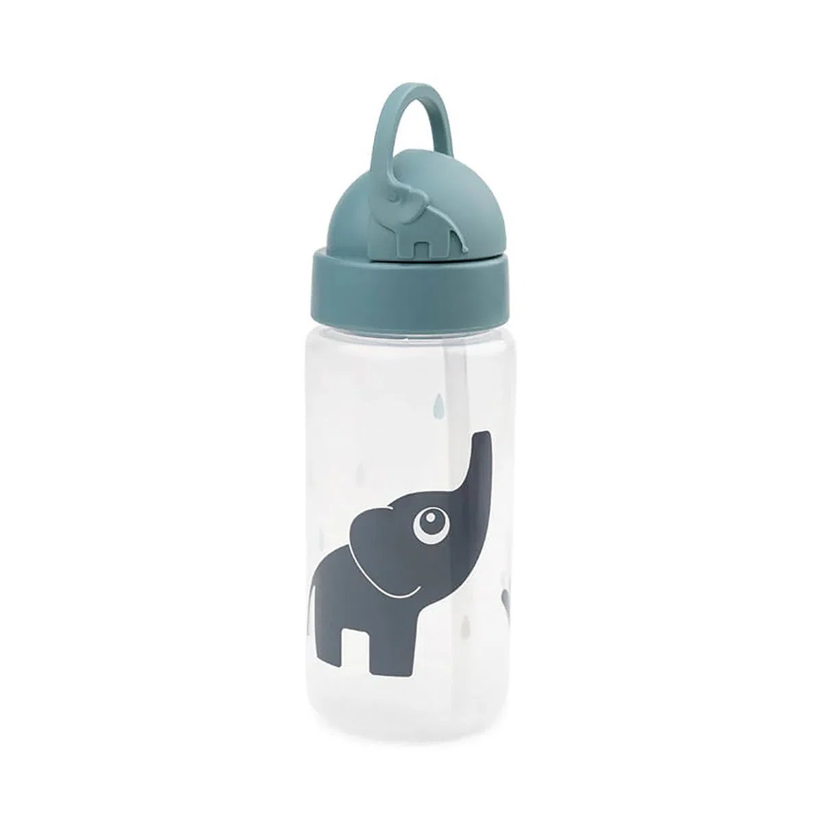 Done by Deer - Botella con pajita Elphee (350 ml, con pajita de reserva y punta, diámetro de 6,5 x 20 cm, 100% polipropileno), 100% silicona de grado alimenticio