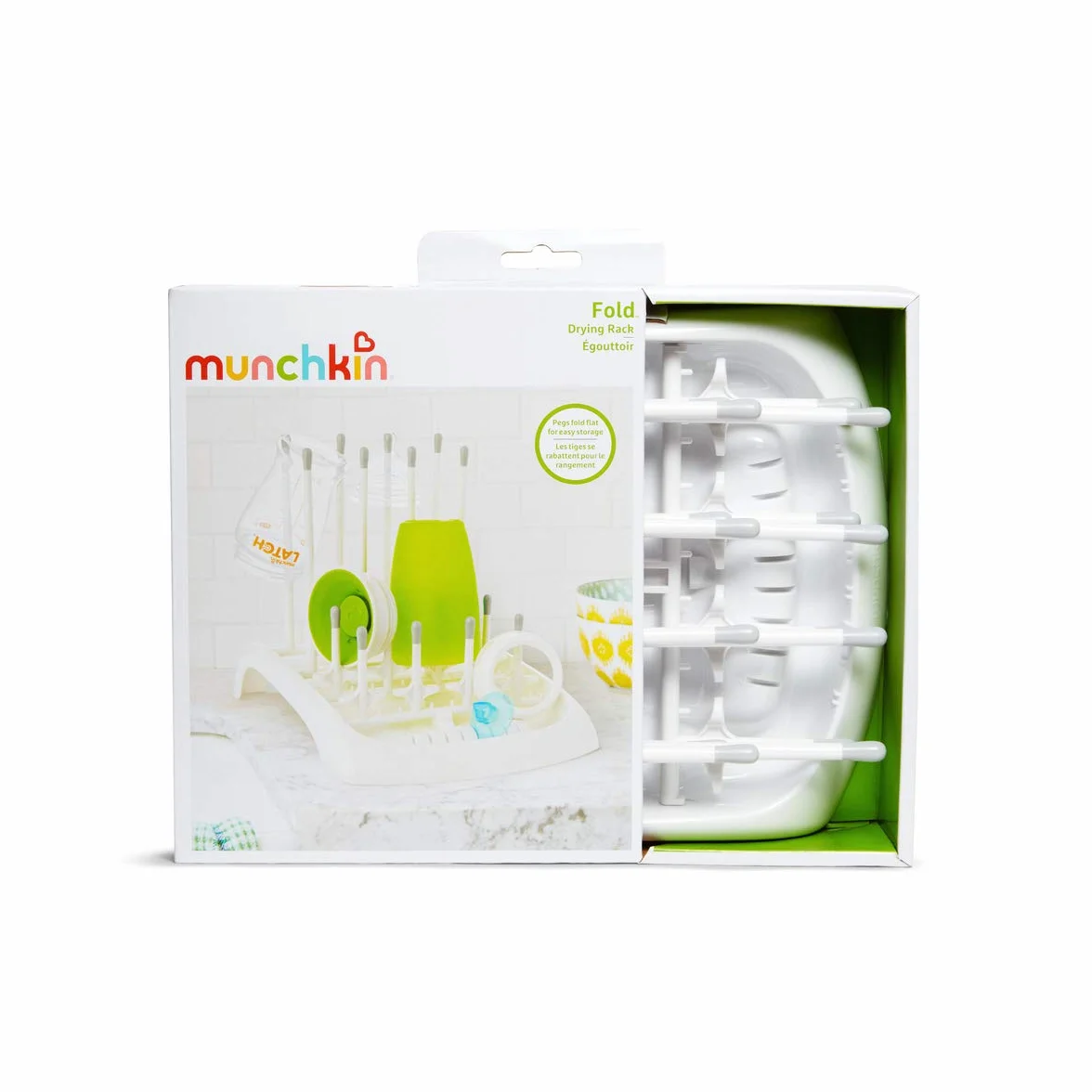 Munchkin Fold Deluxe Secador de Biberones | Soporte para Botellas de Agua y Secador | Estante para Lavar