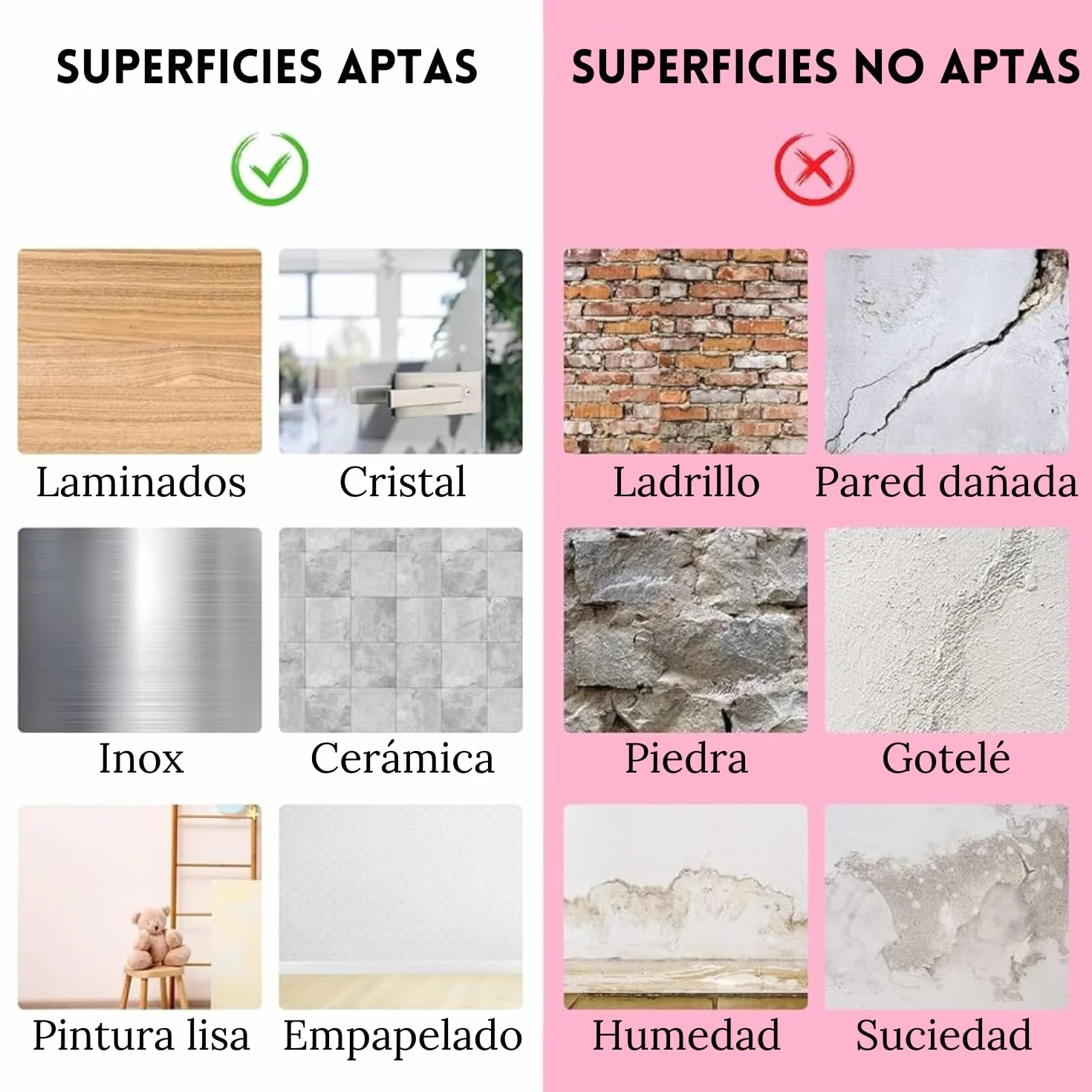 Set de 60 Pegatinas Infantiles Decorativas de Vinilo Adhesivo para Pared - Diseño de Corazones Rosa Adhesivos estilo Acuarela para Decoracion Habitacion Niño, Niña
