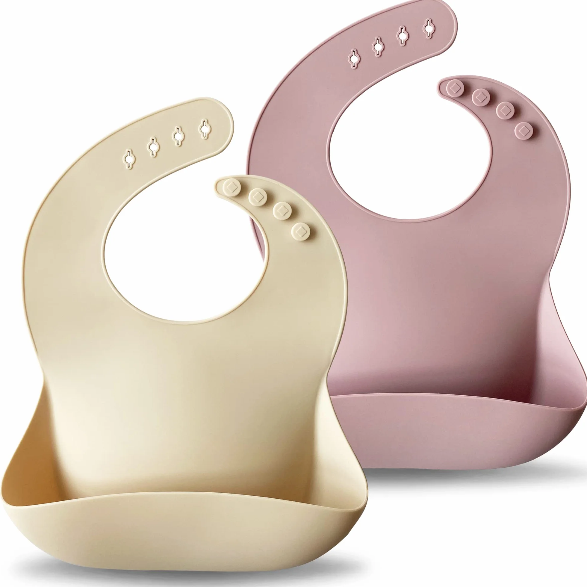 Moonkie Baberos Bebe Impermeables, Babero Silicona Bebe, Sin BPA, Suaves y Cómodos, Tamaños Ajustables, Babero para Bebés y Niños
