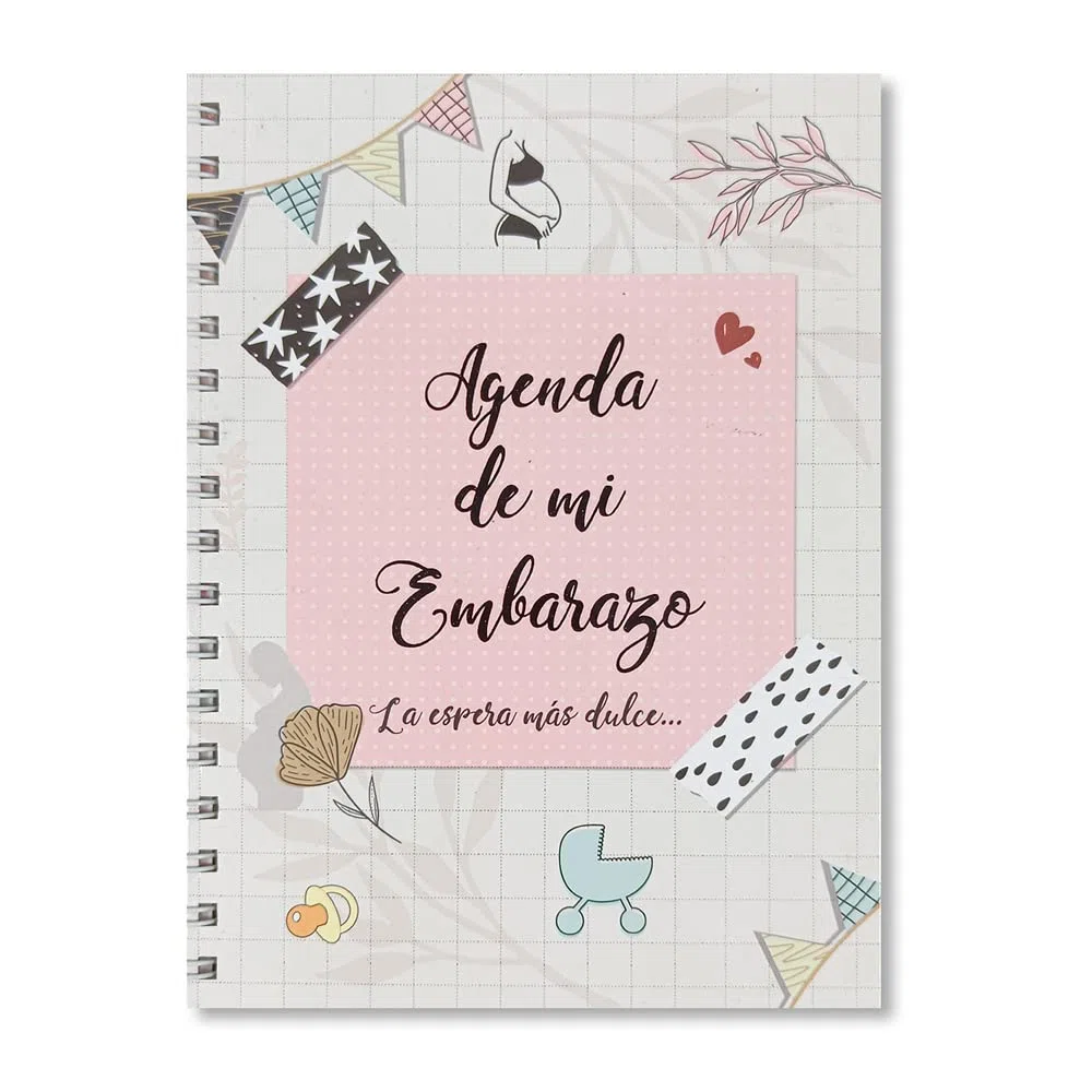 Agenda de Embarazo Semana a Semana - Diario Completo para Todas las Etapas del Embarazo | Ideal para la Futura Madre | Tapas Duras y Encuadernación en Espiral | 96 Páginas, lustraciones Originales