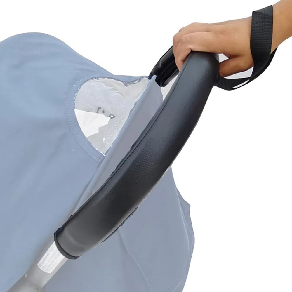 Funda de piel sintética para asa de cochecito, funda protectora para cochecito, accesorios para cochecito babyzen yoyo, con las manos correas agujero