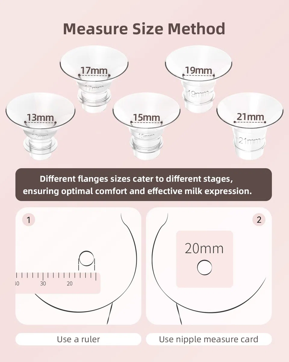 4 pieces brida de 19mm, brida de silicona ultrasuave, ajuste cómodo y diseño a prueba de fugas. Compatible con extractor de leche eléctrico KISSBOBO K5/K6 – Piezas de silicona para mayor confort
