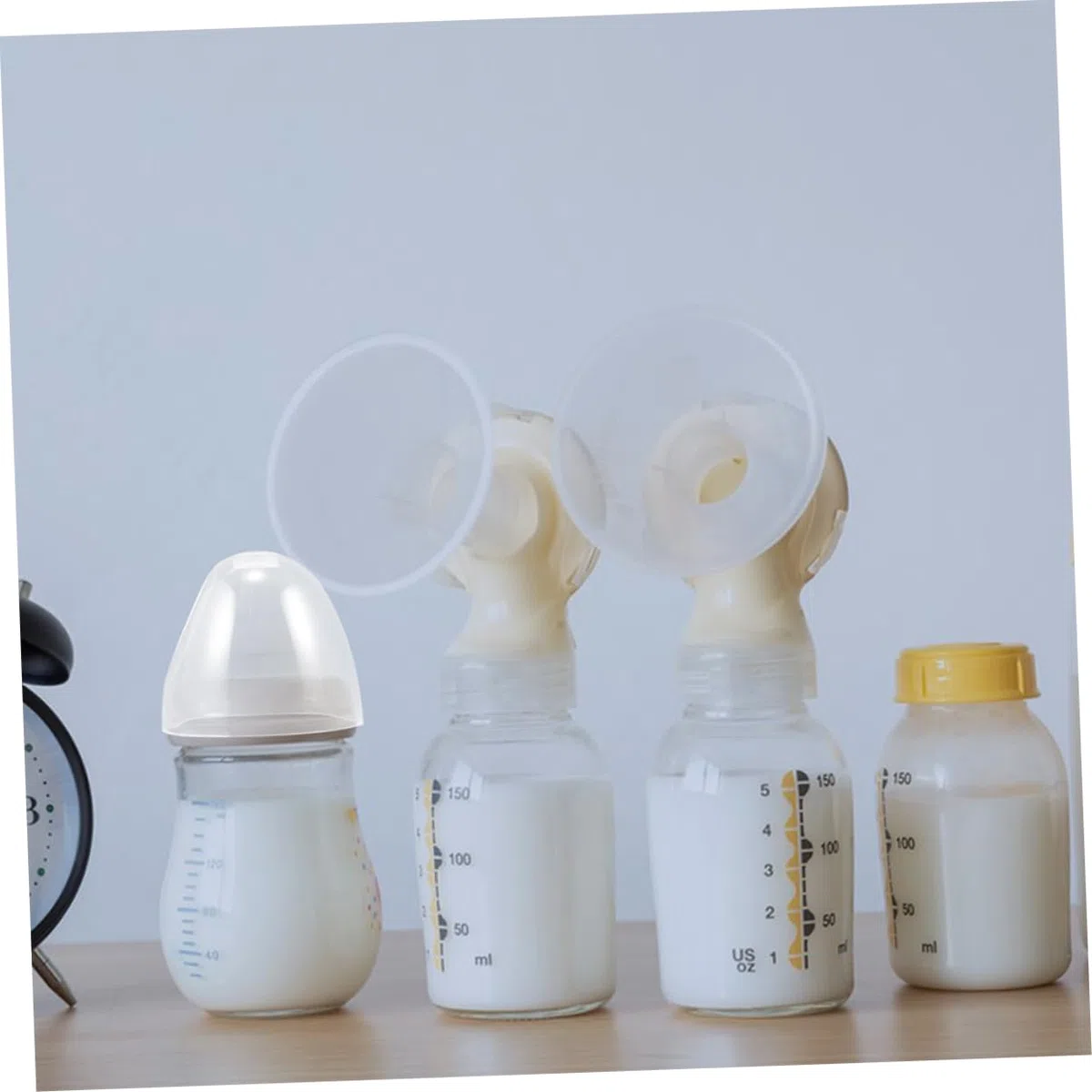 TOYANDONA 4Piezas Biberón Reutilizables Accesorios para Biberones de Cuello Tapa Antipolvo y Tapa Repuesto para Alimentación Infantil Compatibles con Contenedores