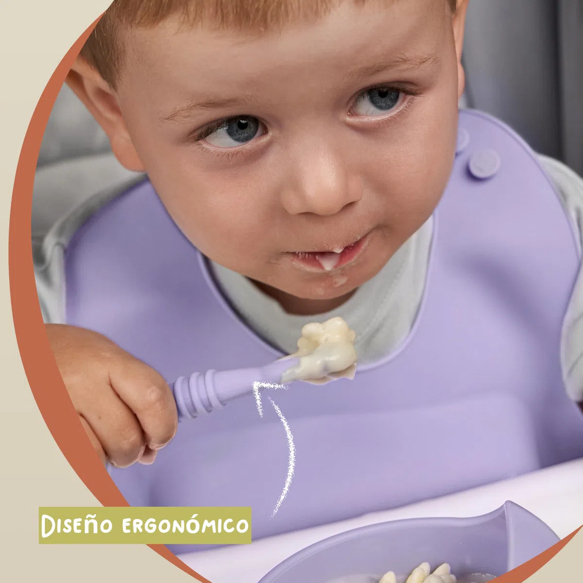 Cucharas Bebé 6 Meses BLW – Set 2 Cubiertos Bebé Silicona LFGB | Cucharas Aprendizaje Antiahogo | Fácil Agarre | Sin BPA | PequeLuz