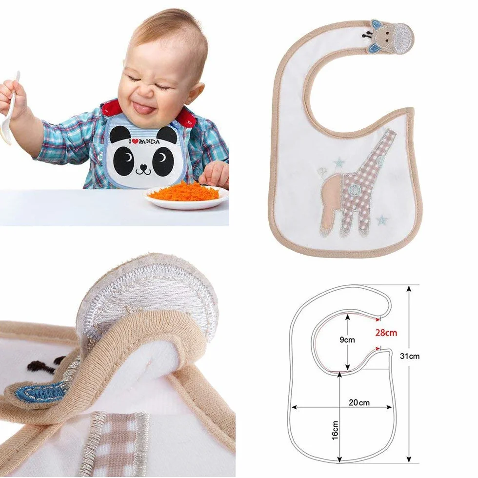 SLOSH 12 Baberos Impermeables Bebe Recien Nacido Niño Niñas Unisex