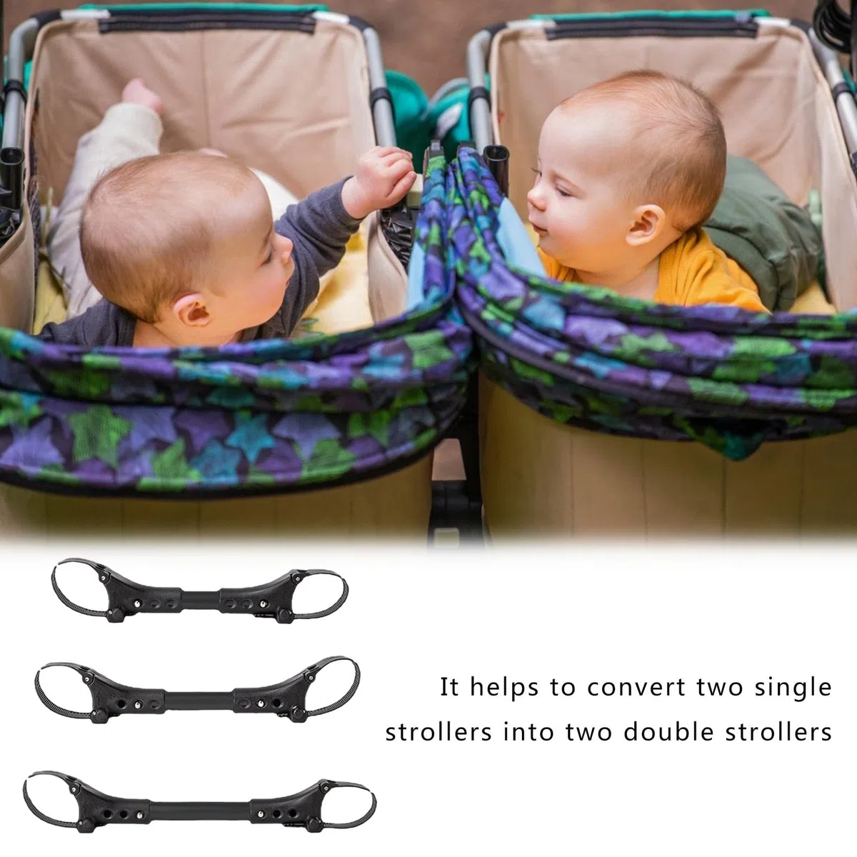 Conector para cochecitos, triplicados y cuadruplicados, Juntas de Cochecito para Carrito de bebé