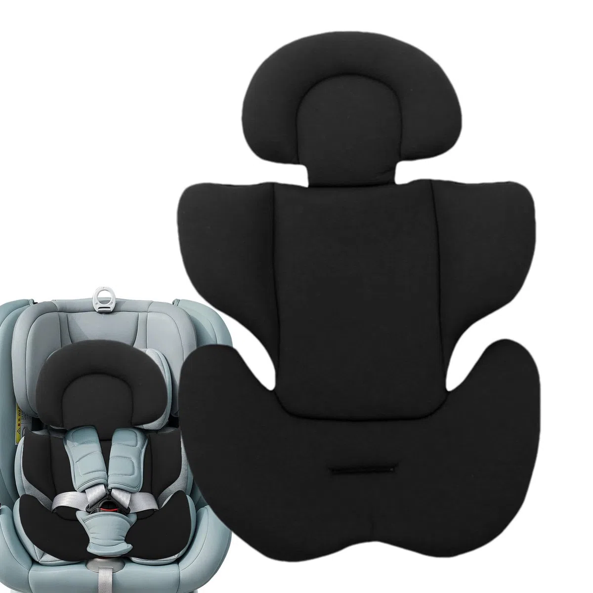 Reductor de asiento de coche de bebé, cojín de inserción de asiento de coche de bebé, almohadilla de apoyo corporal 2 en 1, reductor de asiento de bebé suave, acolchado de doble cara, para cochecitos