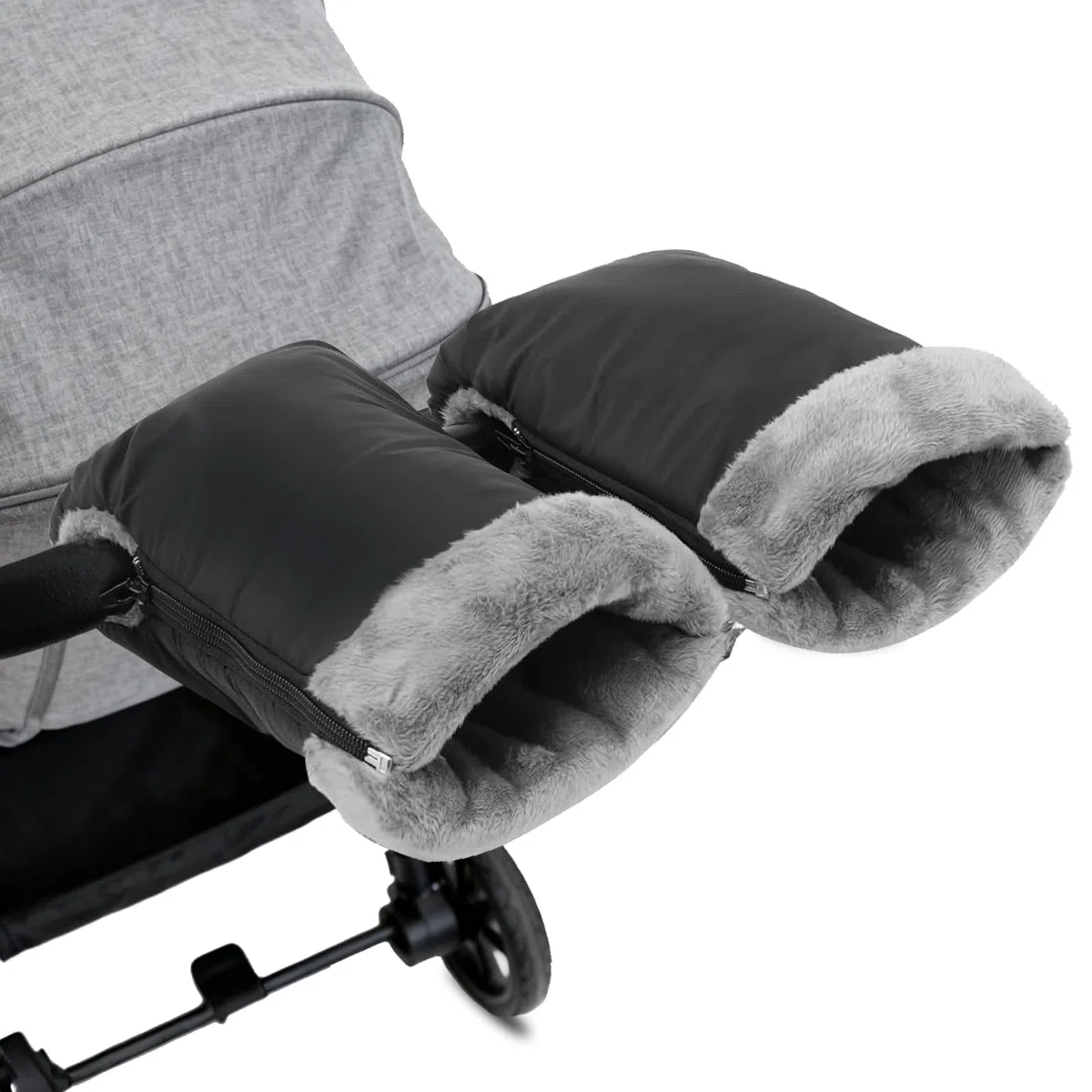 Guantes calentadores de manos para cochecito, manguito con forro polar, impermeable y cortavientos - 18 * 26cm(Zip)