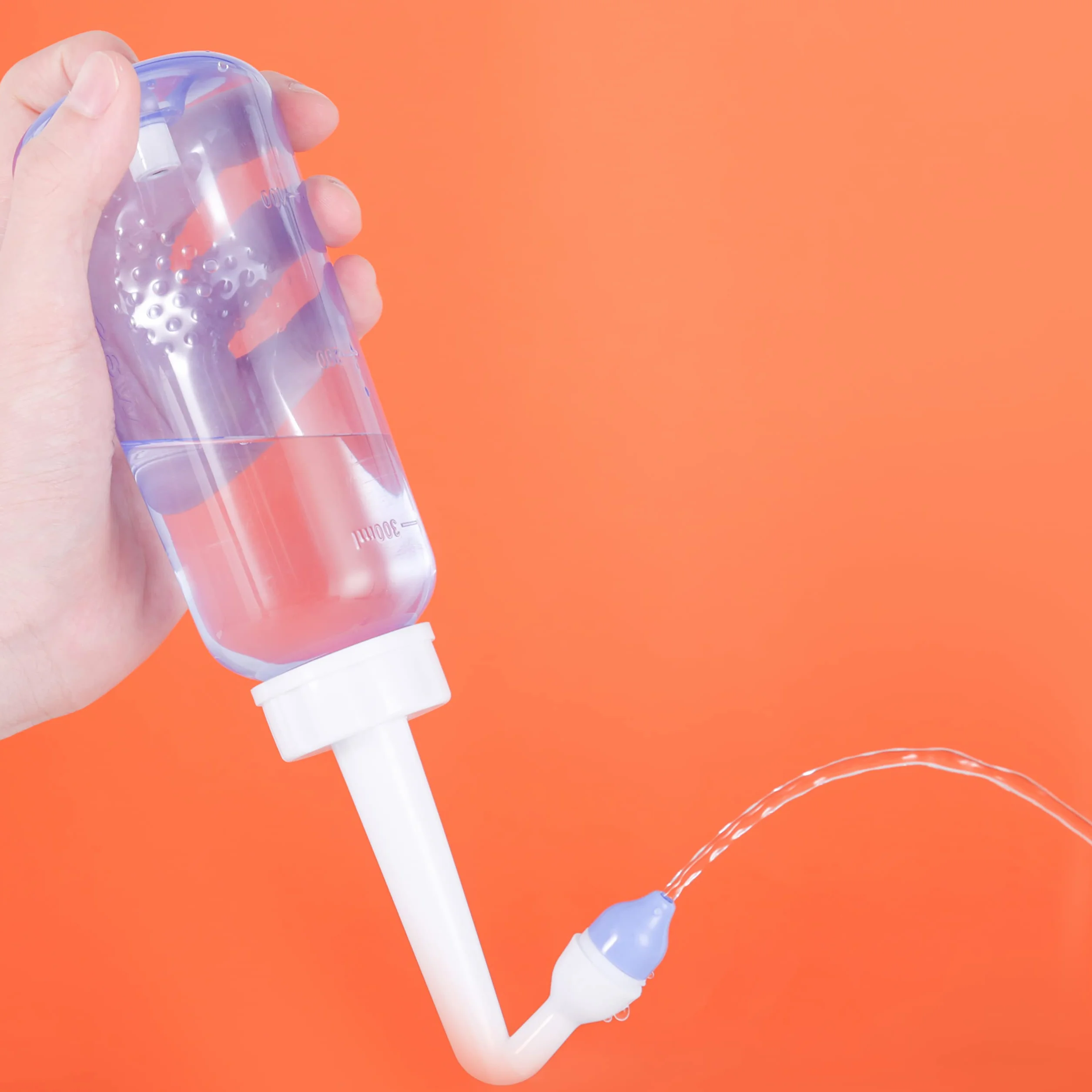 CROING 𝗟𝗮𝘃𝗮𝗱𝗼 𝗡𝗮𝘀𝗮𝗹 Botella de 300 ml + 40 Paquetes de Sal - Neti Pot, Lavado Nasal - Yoga Nasal - Nariz Limpiador