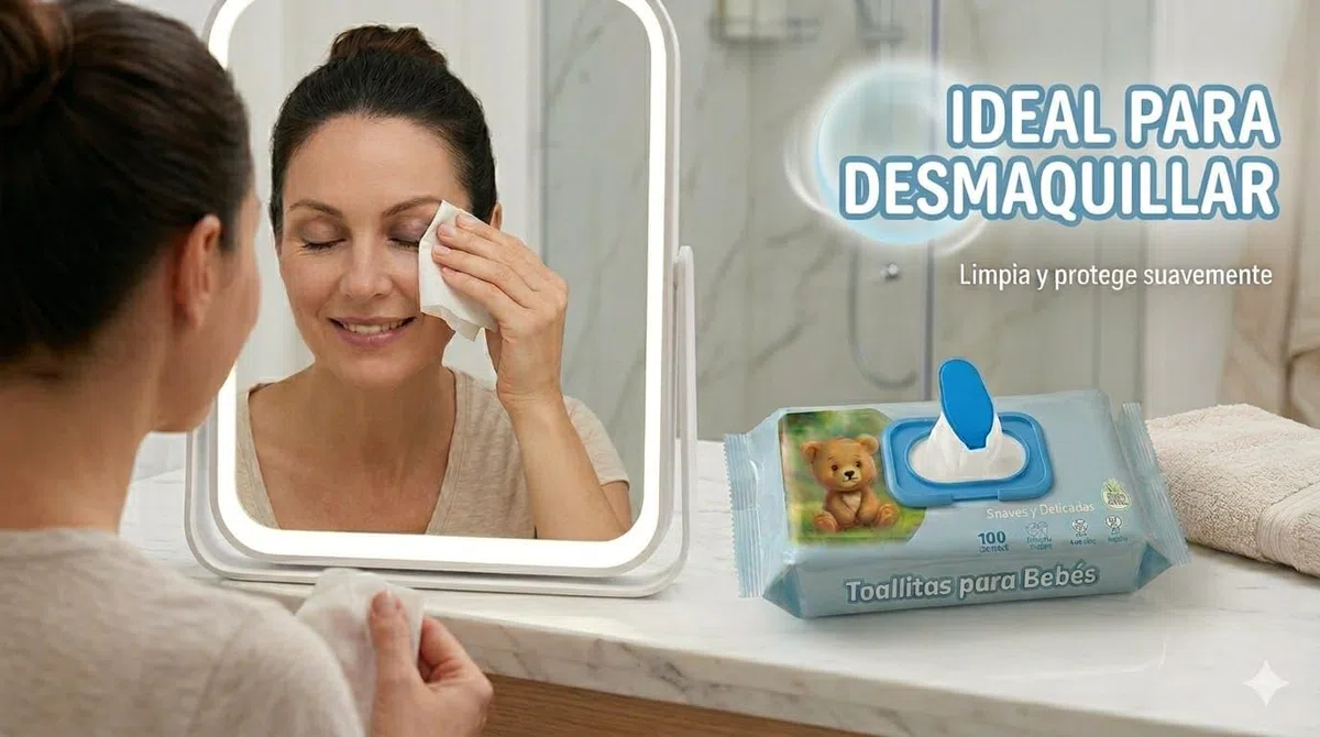 Toallitas Húmedas Hidratantes para bebé PACK 2 UD x 100 Toallitas C/U - Toallitas Húmedas Ideal para Cambio de Pañal - Limpieza para Cara, Manos y Cuerpo - Tejido Suave, Esponjoso y Resistente.
