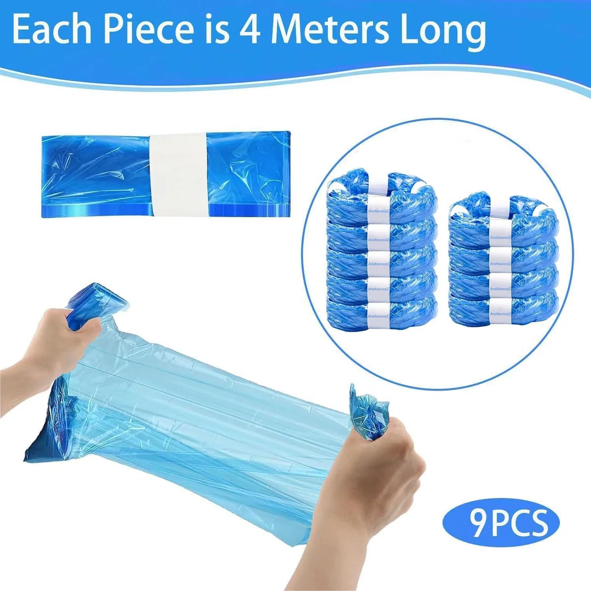 Recambios compatible con todos contenedores de pañales -9 PCS espesadas para Tommee Tippee & Foppapedretti &Litter Locker II & LitterLocker Fashion &Angelcare Dress Up XL (Sin fragancia)