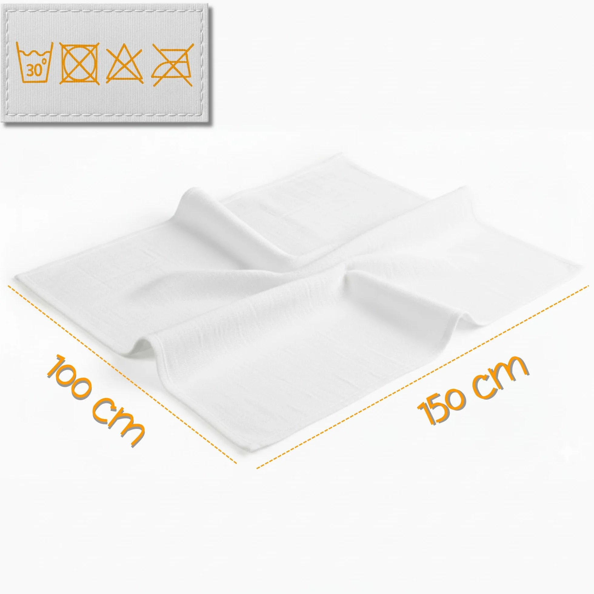 Manta muselina bebé algodón 100 x 150 cm - Plaid gasa suave muslin cobija niño delgada arrullo sábana muselinas mantita ligera recién nacido tejido transpirable para niños Oeko-Tex Beige Claro