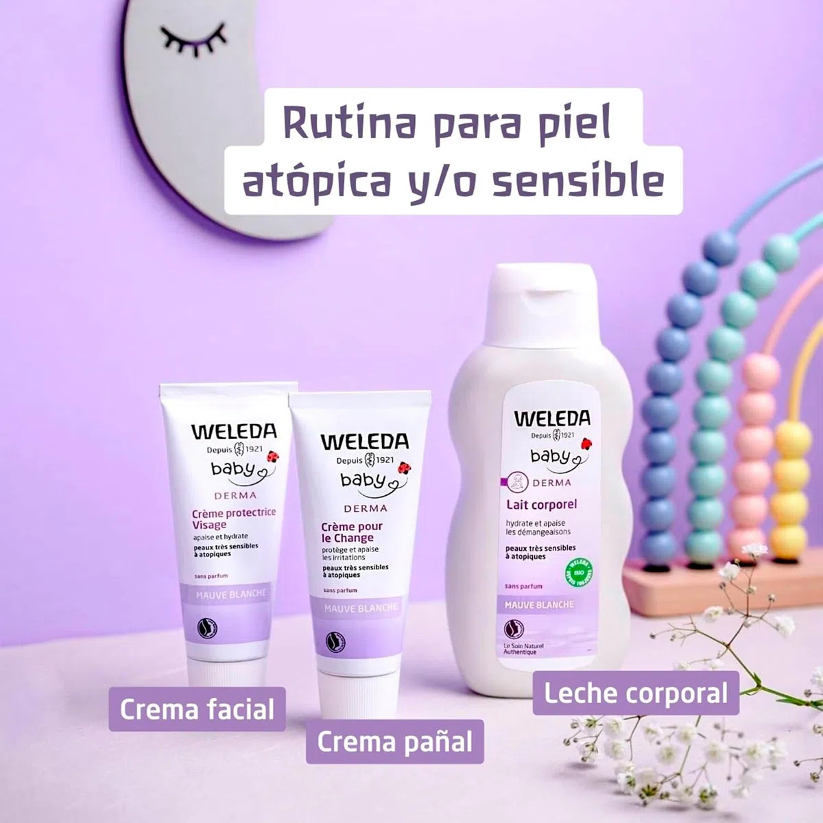 Weleda – Leche Corporal de Malva Blanca, Hidrata Intensamente la Piel Descamada, Calma el Picor, con Pensamiento Silvestre y Malva Blanca, Piel Hipersensible y Atópica Vegana – 200 ml
