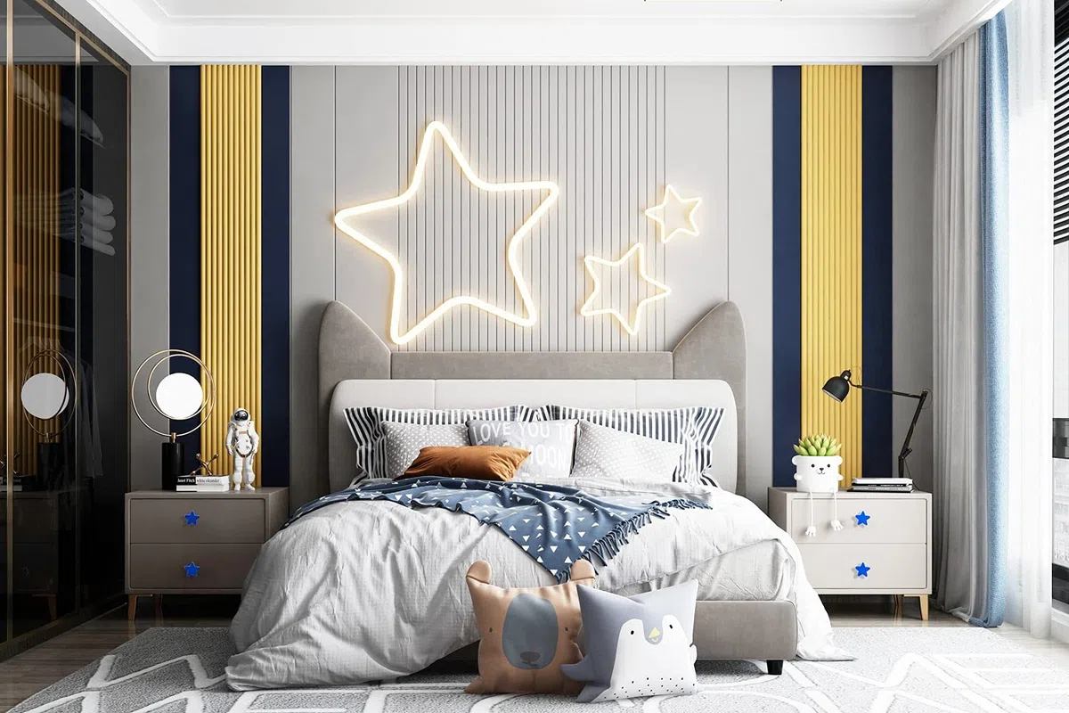Botones de goma suave con forma de dibujos animados para niños, niñas, tiradores de armario, cajones, para armarios de habitación infantil, 6 unidades (estrella azul)
