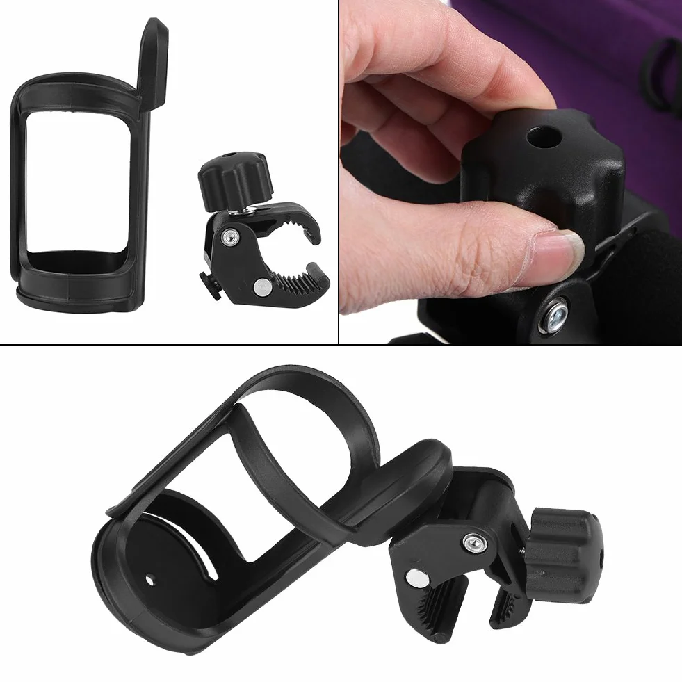 Fdit Porta Botellas Silla Ruedas Portabidon De Agua Para Bebé Carritos Aluminio Portabotellas Universales Para Portabebidas Silla De Ruedas Portavasos Universal Con 360 Grados Rotación