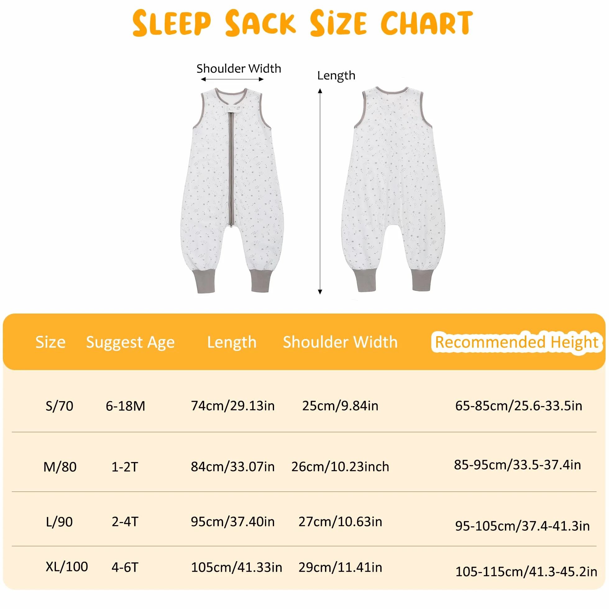 Miracle Baby Saco de dormir para bebé, 0.5 Tog, Saco de dormir de verano con pies sin mangas para niña, niño, turbina 100% algodón