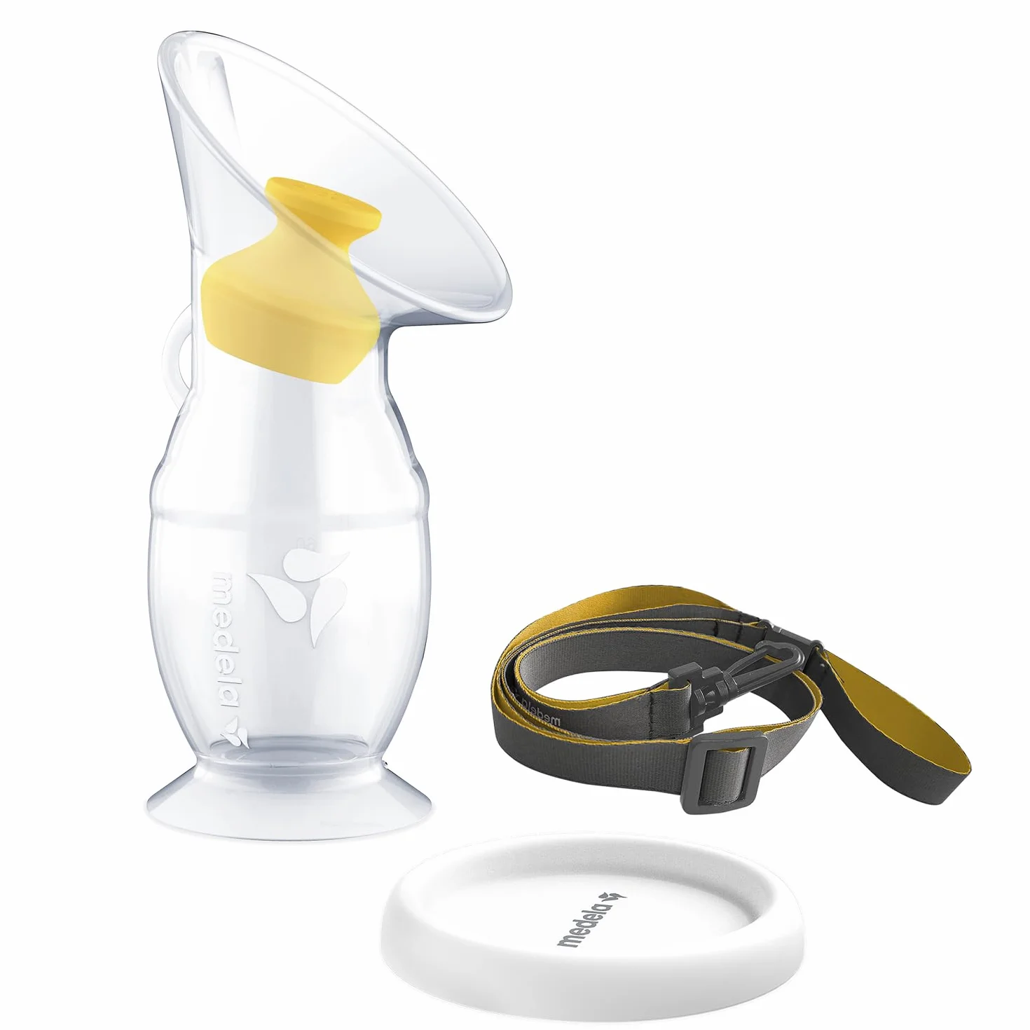 Medela Colector de Silicona para Leche Materna, Copa de Leche Materna con Base de Succión y Tapa para Almacenar Leche, Adecuado para un uso Diario